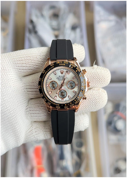 Full Rose Gold Luxurious Daytona Chronograph Watch For Men
