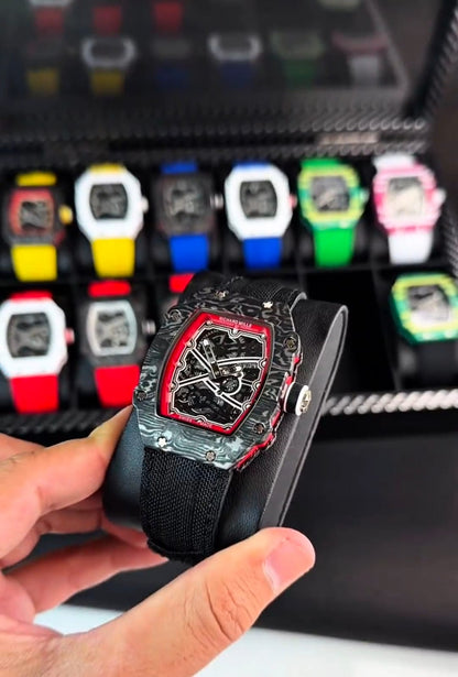 Expensive Black edition Belt And mighty Black Dial Watch For Men