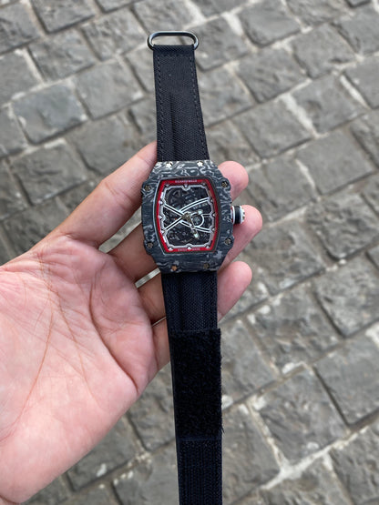 Expensive Black edition Belt And mighty Black Dial Watch For Men