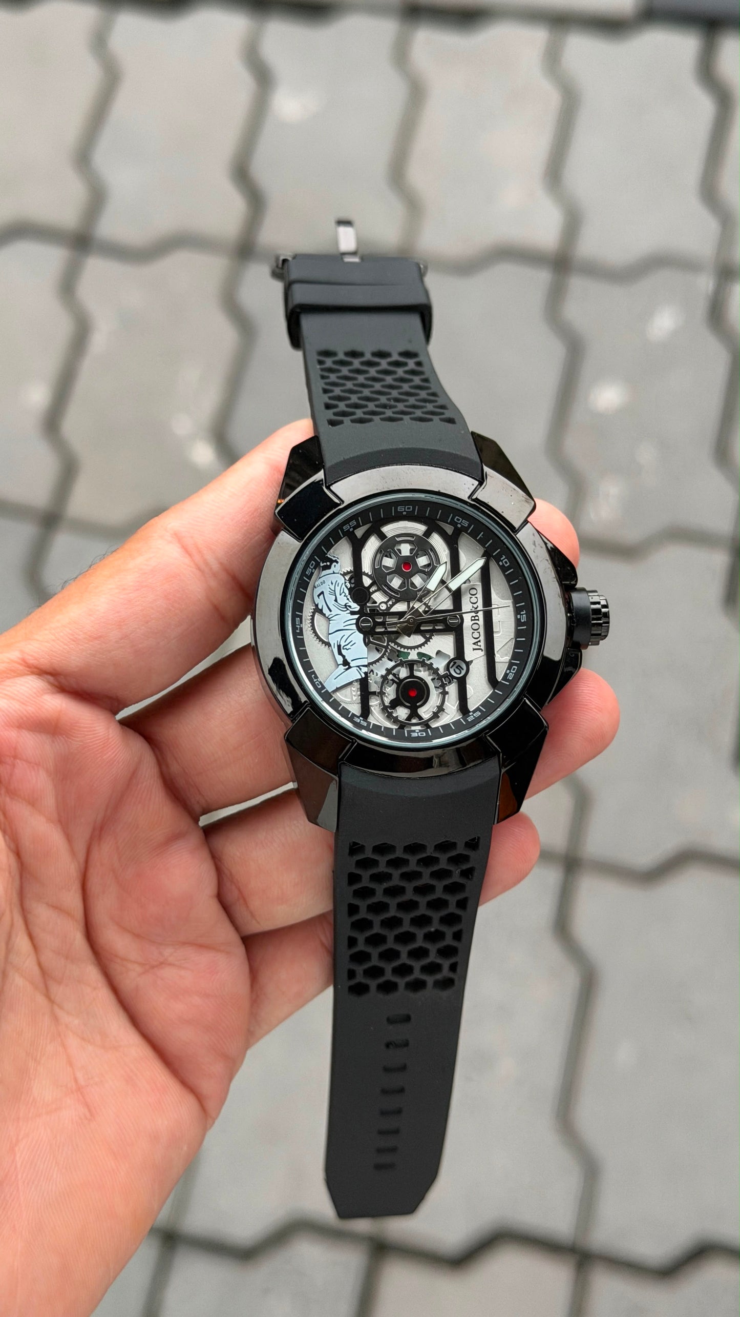 Full Black Luxurious Ronaldo Watch For Men ( sg-22 )