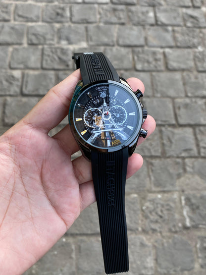 Black Dial Paris Chronograph Analog Watch For Men