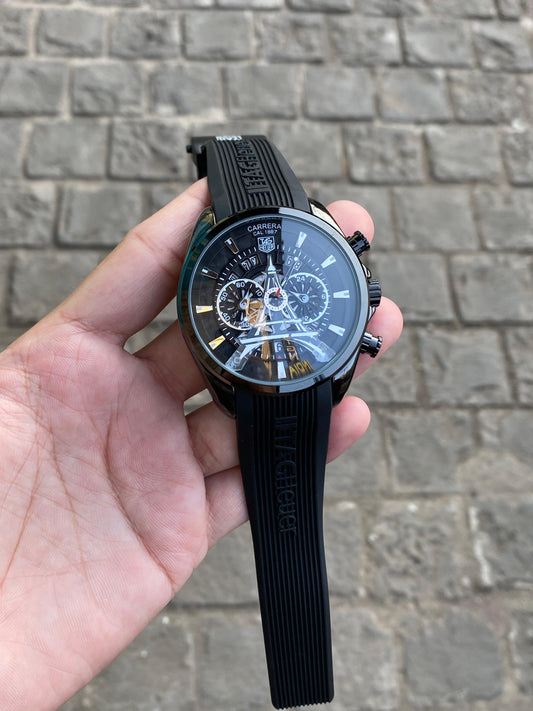 Black Dial Paris Chronograph Analog Watch For Men