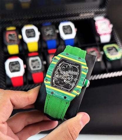 Latin Green Belt And Hulk Green Dial Watch For Men