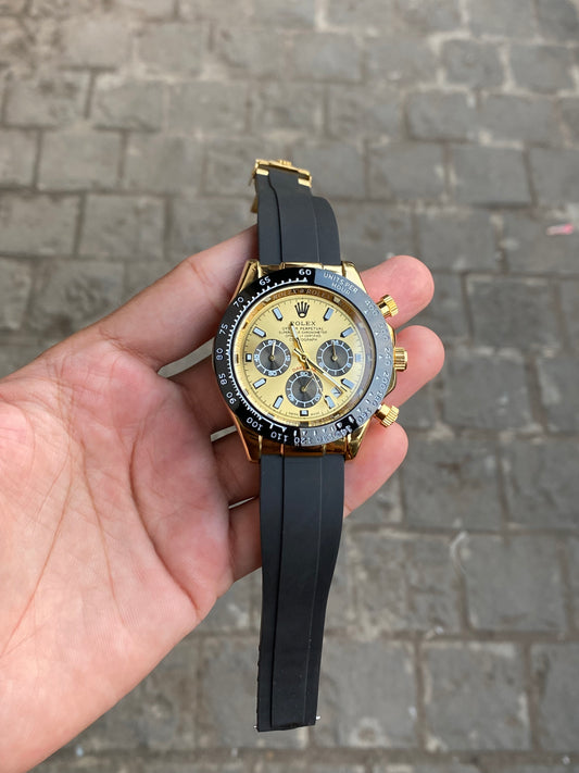 Full Gold Luxurious Daytona Chronograph Watch For Men