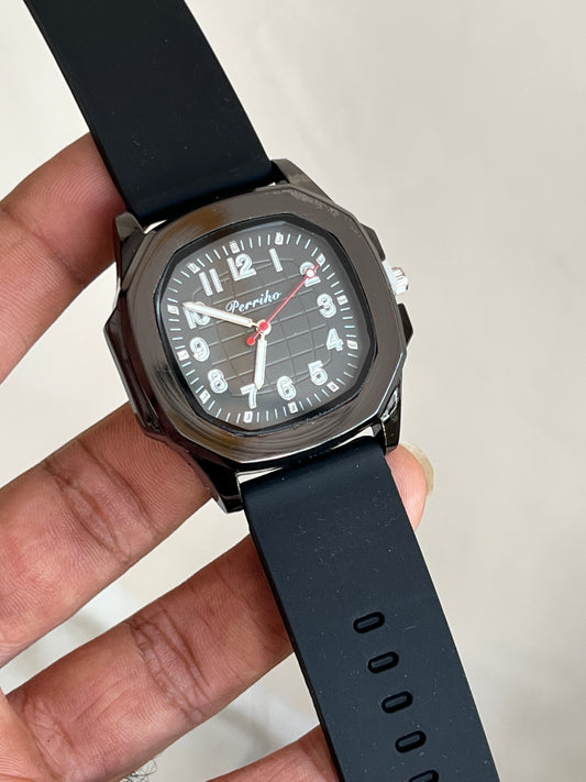 Black Dial Analog Watch For Men