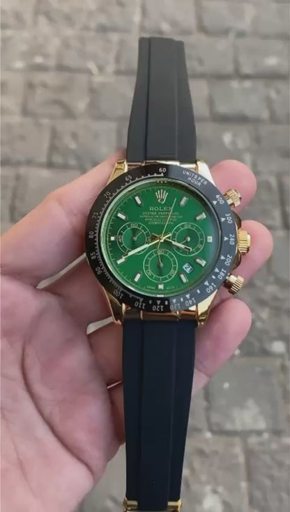 Green Luxurious Daytona Chronograph Watch For Men