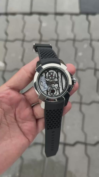 Silver Black Luxurious Ronaldo Watch For Men ( sg-23 )