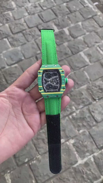 Latin Green Belt And Hulk Green Dial Watch For Men