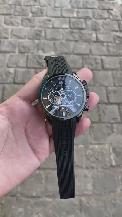 Black Dial Paris Chronograph Analog Watch For Men