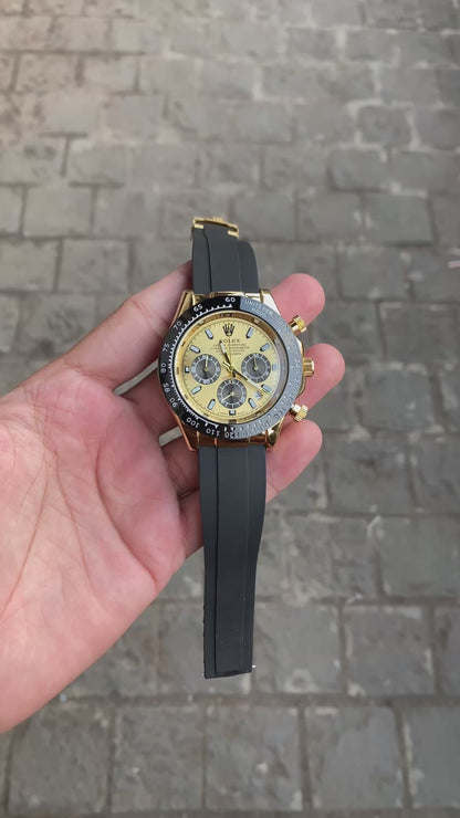 Full Gold Luxurious Daytona Chronograph Watch For Men