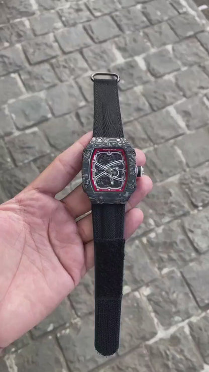 Expensive Black edition Belt And mighty Black Dial Watch For Men