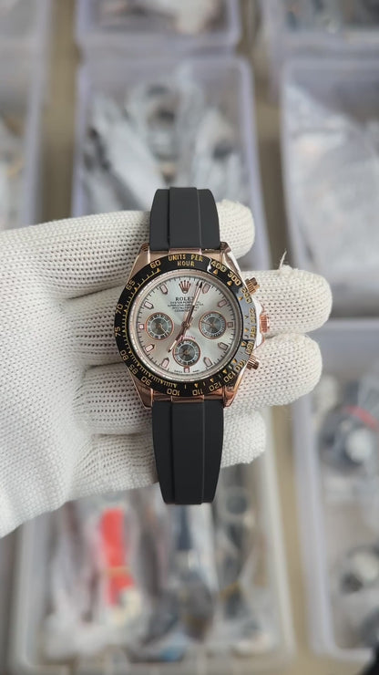 Full Rose Gold Luxurious Daytona Chronograph Watch For Men