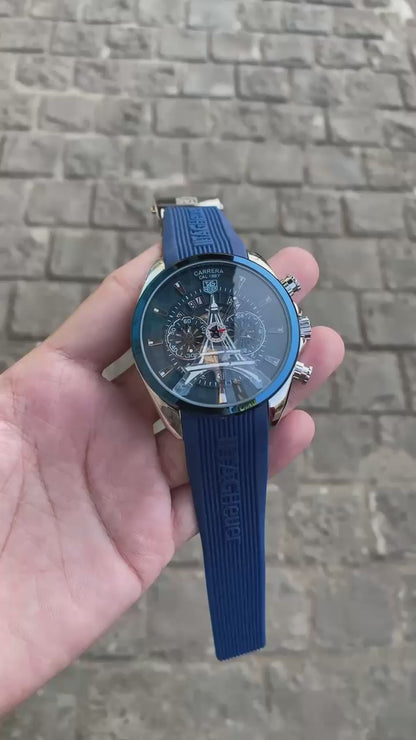 Black & Blue Paris Plated Round Dial Precious Analog Watch For Men